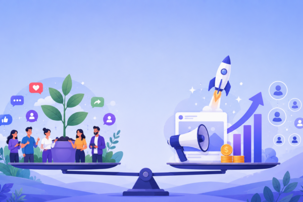 organic vs paid social media