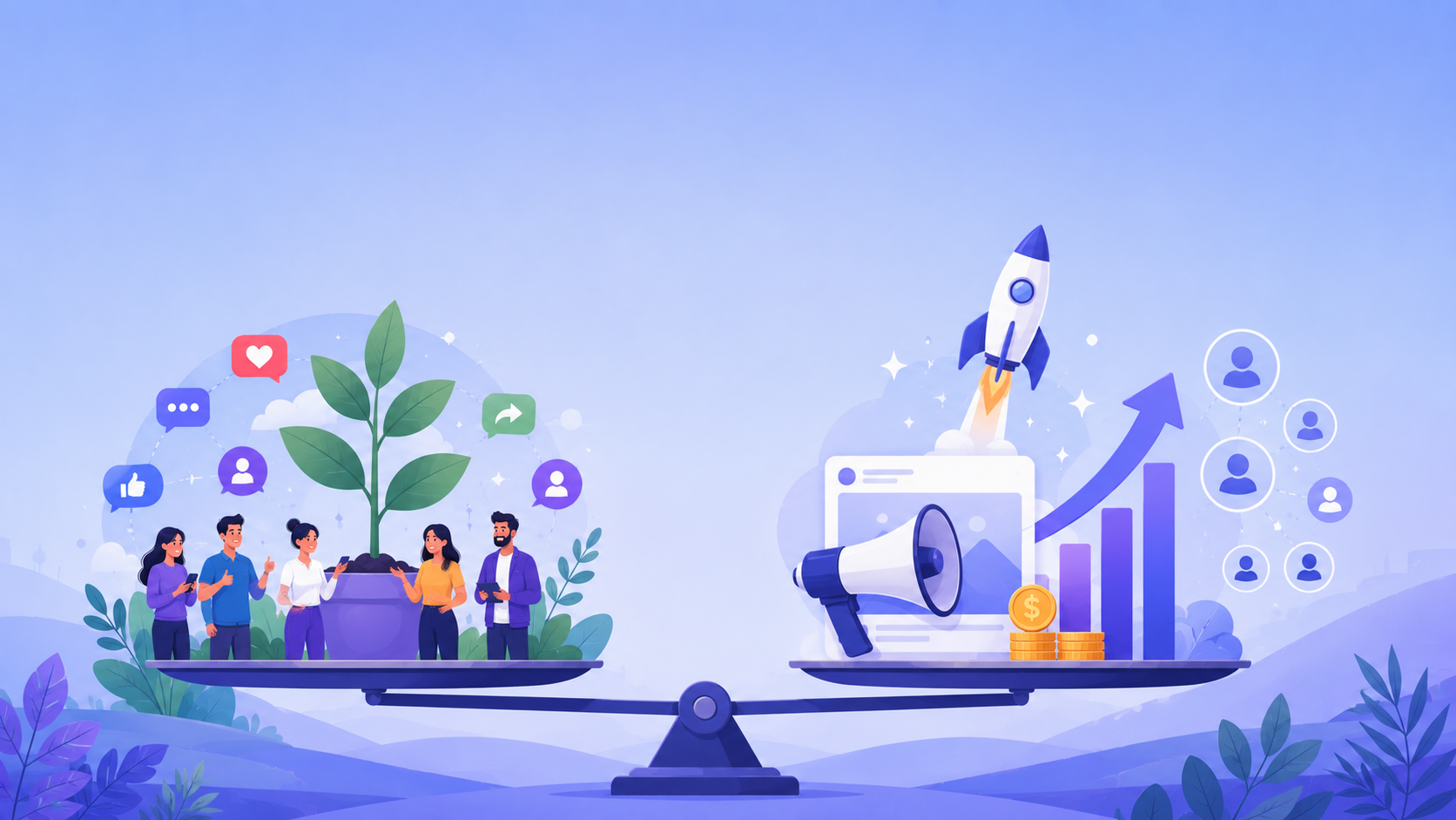 organic vs paid social media